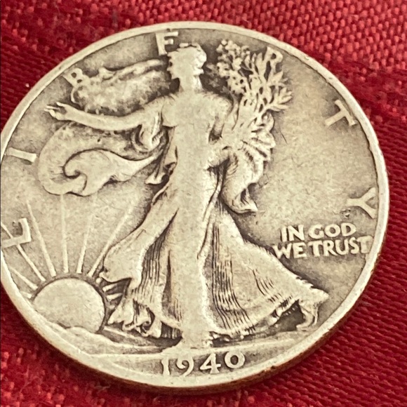 Vintage 1940 S Walking Liberty Half Dollar Coin - Picture 1 of 3